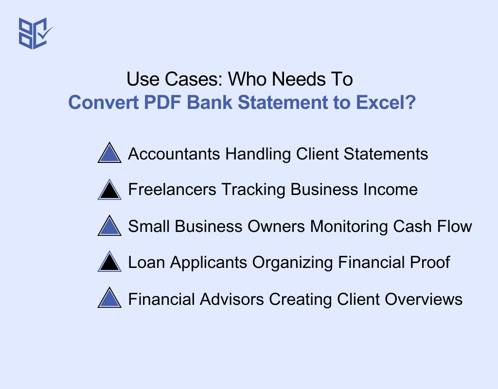 Who Needs To Convert PDF Bank Statement to Excel
